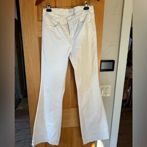 Good American white flare jeans